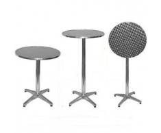 Bistrotisch, Stehtisch, Bartisch, Tisch, Alutisch, Balkontisch, Gartentisch, Partytisch - aus Alu - höhenverstellbar - kippbar - Ø ca. 60 cm