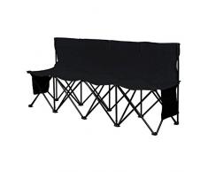 Yaheetech Gartenbank tragbar Sitzbank Ersatzbank Campingbank Campingstuhl mit Tragetasche Faltbank mit Lehne für 4 Personen