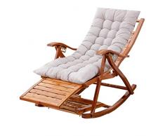 LHNLY-Liegen Sonnenliege Holz Klappbar Wetterfest mit Auflage Armlehne | Vintage Antik Schaukelstuhl Garten Schwingstuhl Relaxstuhl Relaxsessel Schaukelsessel Schwingsessel, Grau