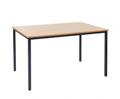 Mendler Schreibtisch Braila, Konferenztisch Bürotisch Seminartisch, 120x80cm ~ Buche-Optik