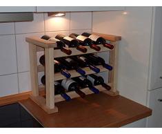 Beauty.Scouts Outdoor Dino Collection Küchenweinregal Tamara, Kiefer, Natur, 52 x 43,5 x 28,5 cm, Weinregal, Weinlagerung, Küche, Weinaufbewahrung, Wein, Weinbedarf, Weinzubehör