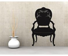 Bilderwelten Wandtattoo Barocksessel, Farbe: Dunkelgrün, Größe: 60cm x 37cm