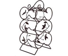 1yess Metall Weinregal Wein-Halter stapelbare Compact Wein Weinflasche Regal Aufsatz- Anzeige Wein-Halter Geschenke Home Decoration