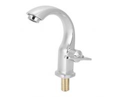 yolina Kommerzielle zeitgenössische 1 Handgriff Waschbecken Wasserhahn, ohne Pop-Up-Abfluss und heißes und kaltes Wasser Schlauch, Einhand-Küchenbar Wasserhahn in Chrom-Finish