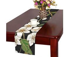 QIAOLII Frühlingsblumen Vintage japanische Tischläufer, Küche Esstisch Läufer 16 X 72 Zoll für Dinnerpartys, Veranstaltungen, Dekor