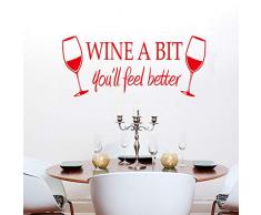 WINE A BIT Küchenbar Wandaufkleber PVC Wohnzimmer Restaurant Hintergrund Wohnkultur Wandkunst Aufkleber Aufkleber Tapete