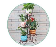 Radvihay Blumenregal Blumenständer Pflanzregale aus Metall 4-Tier-Pflanzenregal Indoor AndOutdoor Rack-Regal für Pflanzgefäße mehrere Pflanzen (Color : Brass)