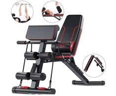 HJHY Klappbare Hantelbank - Multifunktion TrainingsBank Set, Fitness Schrägbank Bauchtrainer Verstellbare Sit-Up-Bank für Ganzkörpertraining