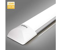 30W LED Feuchtraumleuchte 90CM, bapro LED Röhre 3000LM Leuchte 6500K Werkstattlampe 180°Abstrahlwinkel Deckenleuchte für Küche Badzimmer Wohnzimmer und Warenhaus [Energieklasse A++]