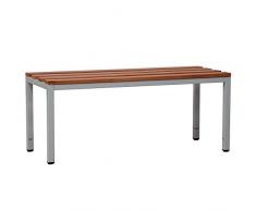Certeo Garderobenbank | Freistehend | HxBxT 40 x 80 x 40 cm | Grau | Umkleidebank Garderobenbank Garderobenbank freistehende Bank Sportumkleide