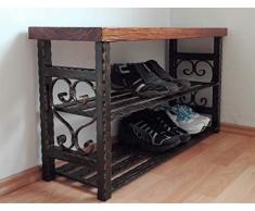 Schuhbank Schuhablage Organizer Schuhregal Eingangsbereich Einheit Kabinett Flur Vintage Sitzbank Schuhtruhe Schuhschrank (Länge 40-150 cm)