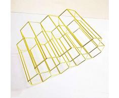 9 Flaschen Gold Metall Eisen Wein Regal Wohnzimmer Kreative Wein Schrank Display Rack Beehive Wein Schrank Aufbewahrungsregal Gold 2nd Level Wein Rack