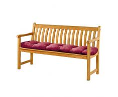 SQL Bankauflage Auflage für Gartenbank Sitzkissen 100x50cm,Bequeme 3- oder 4-Sitzer-Gartenbank für Esszimmer, Terrasse, Camping, Küchenbänke,Red,1.5 * 0.5M
