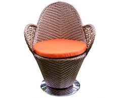 LF-chair Outdoor Cane Stuhl Retro Schmiedeeisen Sessel Sitz Garten Gewächshaus Balkon Innenmöbel Sofa Stuhl Freizeit Drehstuhl