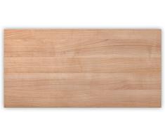 Bümö® stabile Tischplatte 2,5 cm stark - DIY Schreibtischplatte aus Holz | Bürotischplatte belastbar mit 120 kg | Spanholzplatte in vielen Formen & Dekoren| Platte für Büro, Tisch & mehr (Rechteck: 160 x 80 cm, Nussbaum)