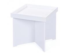 Inter Link 99800570 Beistelltisch Wohnzimmertisch Nachttisch Tablett Tisch Tabletttisch weiß NEU