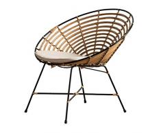 Teng Peng Stuhl modernen minimalistischen Restaurant zu Hause Freizeit Stuhl Stuhl Hocker Rattan Schmiedeeisen Erwachsenen Haushalt Hocker Stuhl geeignet for Restaurant Hotel Wohnzimmer, 78x72x76cm Ha
