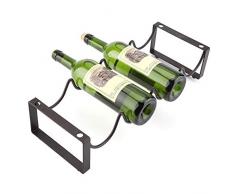 Cocoarm Flaschenregal Eisen Weinregal Weinflaschenhalter Weinglasregal Stapelbare Aufbewahrung Weinflaschenregal für 4 Flaschen