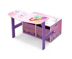 Princess Sitzbank & Schreibtisch mit Stauraum (Rosa)