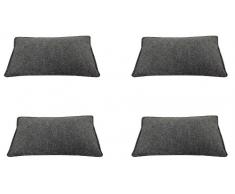 Filz-Kult Sitzkissen für Bierzeltgarnitur, grau-meliert, 4 Stück, Bierbank-Auflage, Filz-Kissen, Bank-Polster, schlicht und edel, Sitzunterlage, Bierbankkissen, Festzeltauflagen