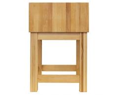 Moebelwerte Fleischer HACK- UND SCHNEIDETISCH AUS STIRNHOLZ FSC® BUCHE GEÖLT - 60x60x30 cm + Gestell - BEREITS MONTIERT