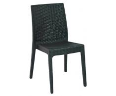 Areta AR012 Rattan Espresso Selene Décor Stuhl Kunststoff