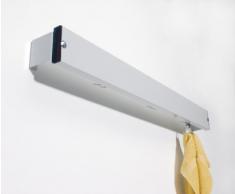 Doppelseitige Garderobenbank, ohne Schuhrost, Stah l/Alu, TxH 700x450 mm, Länge 2000 mm