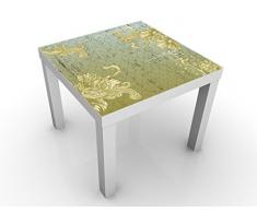 Apalis 46211-276816-855817 Design Tisch Floraler Barock, 55 x 55 x 45 cm, weiÃ