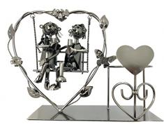 SCHAUKEL Flaschenhalter LIEBESPAAR Liebesschaukel Hochzeit Geschenk Herz Weinflaschenhalter Weinständer