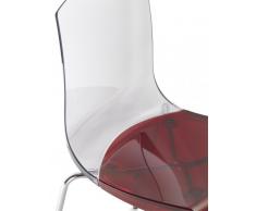 Stuhl Modernstyle Farbe: Transparent / Rot transparent