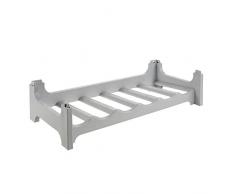 keeeper Flaschenregal 6-Fach, Polypropylen, Grau/Granit, 60 x 28 x 14 cm