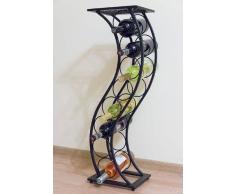 DanDiBo Weinregal aus Metall Schwarz Blumensäule Flaschenständer Elegance 80 cm Flaschenhalter Blumenständer