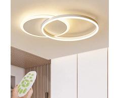 LED Deckenleuchte XKP Moderne Ring Design Decken Lampe Minimalistisch Fernbedienung Dimmbar Aluminium Acryl Beleuchtung Kinderzimmer Lampe Esszimmerlampe Schlafzimmerlampe Badezimmerlampe