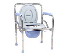 shengshiyujia Bedside Commode - Bariatrische Sitzkommode für Erwachsene, Behinderung, ältere Menschen - Für die meisten Liner - höhenverstellbar, zusammenklappbar, tragbar, leicht