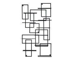 ZFF Wine rack Weinregale Wandhalterung Metall Bar | Rustikale Weinhalterung Wandmontage |Schwimmende Regale Wand Weinregal Speicherorganisator (Halter 8 Flaschen)