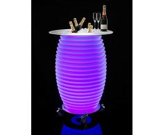 Nikki.Amsterdam The.Bar Table - Multicolor (LED) Partytisch & mobiler Bluetooth-Lautsprecher & Wein- und Eiskühler (Drinnen & Draußen)