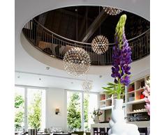 s.LUCE Atom 70 LED-Hängeleuchte Pendelleuchte Metallkugel 2484 Lumen Designleuchte Esszimmer-Leuchte Wohnzimmer-Lampe Hängelampe Pendellampe