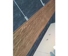 LED Holzleuchte Hängelampe aus Holz Nussbaum Eiche Esszimmer Büro geölt Hängeleuchte 120 cm Pendelleuchte Pendellampe Esstischleuchte 2520 Lumen (Dimmbar)