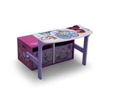 Frozen Sitzbank & Schreibtisch mit Stauraum (Rosa/Lila)