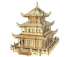 Romanticngt 3D Holz Model Kits Laser Schneidetisch Ornaments Holzpuzzle Modern Home Decor einzigartige Geschenk DIY Bausätze for Erwachsene Kinder