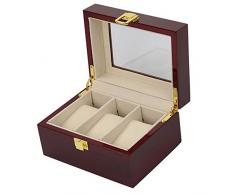 Joycaling Watch Box 3 Hochwertige Piano Paint Uhrenbox Hölzerne Uhrenbox Thekenvitrine Elegante Äußere Blick