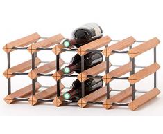 RAXI ™ Classic Premium Weinregal aus Holz mit luxuriösem Design/Flaschenregal für 15x Wein Flaschen