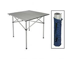 Mojawo Aluminium Campingtisch Klapptisch Rolltisch Gartentisch Camping inkl Tragetasche Reisetisch 70x70x70cm