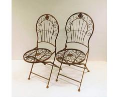 Ziegler 2er Set 2 Gartenstühle Klappstuhl Metallstuhl Stuhl Metall Eisen SW190028