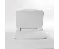 RUNWEI Badezimmer Duschbank Duschwand Hocker Behindertensitz Frisierstuhl Toilette Hohe Rückwand Bad Hocker Weiß