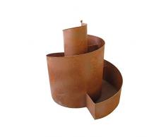 HTI-Line Kräuterspirale Verena Deko Rost Metall Kräutertreppe Edelrost-Optik Kräuterschnecke Kräuterspirale