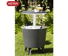 KETER Coolbar anthrazit Stehtisch Partytisch Cocktailbar Kühlbox Gartentisch