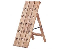 vidaXL Weinregal für 15 Flaschen Flaschenregal Flaschenständer Weinständer Rüttelbrett Rüttelpult Champagner 26x50x70cm Massives Altholz