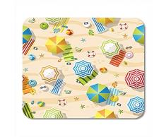 Gaming Mouse Pad Ball Beach Resort Colorful Umbrellas Book Camera Cartoon Chair 25*30cm Decor Office Nonslip Rubber Backing Mousepad Mouse Mat