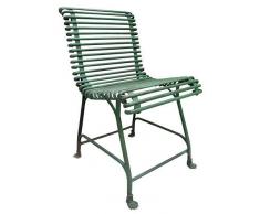 Casa Padrino Gartenstuhl aus Schmiedeeisen mit Krallenfüßen 44 cm x 50 cm Gartenmöbel, Farbe:rost